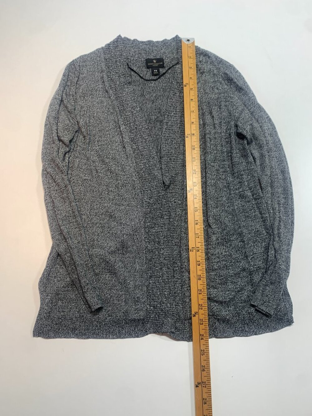 Worthington Petite Gray Marled Knit Sweater Long Sleeve Soft Cozy PS - Picture 3 of 8